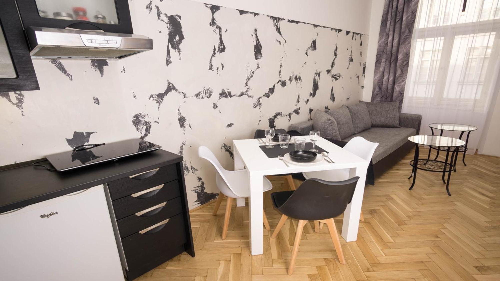 Black & White Apartment Prague By Wenceslas Square And Muzeum Zimmer foto