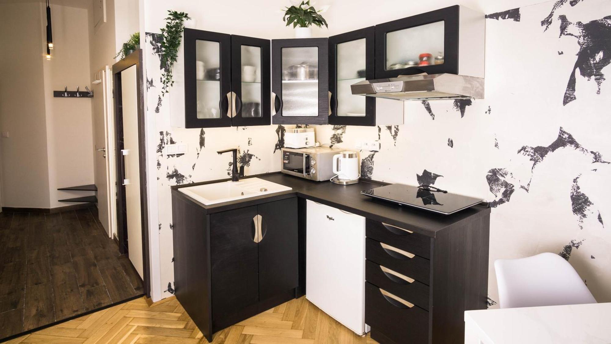 Black & White Apartment Prague By Wenceslas Square And Muzeum Exterior foto